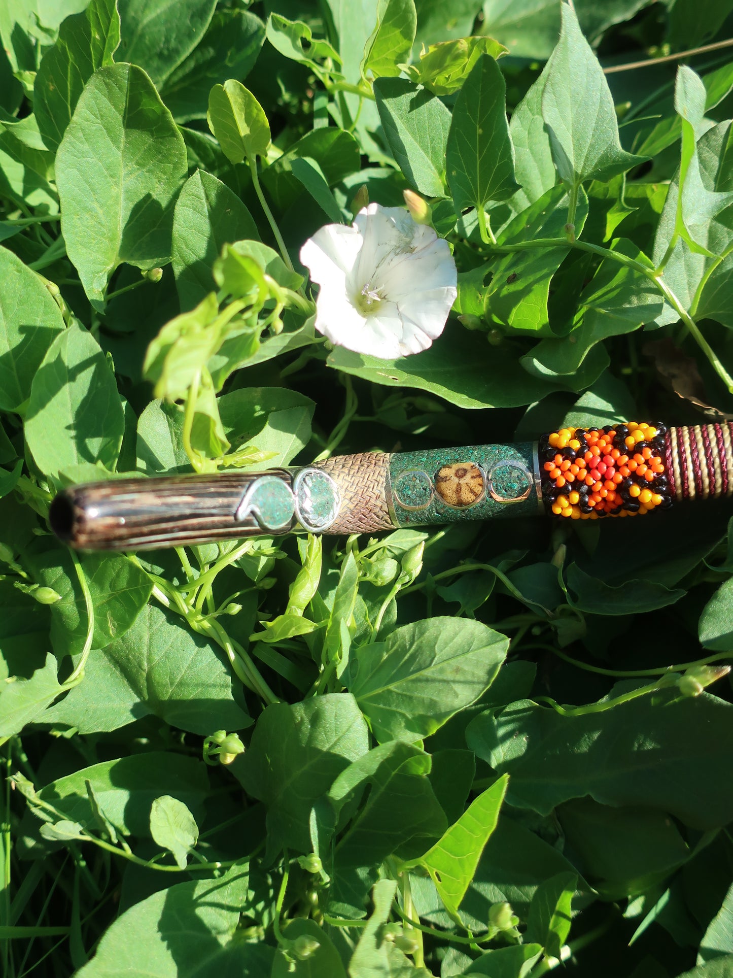 Tepi Hapé Snuff Applicator Shipibo Glass Beaded Design