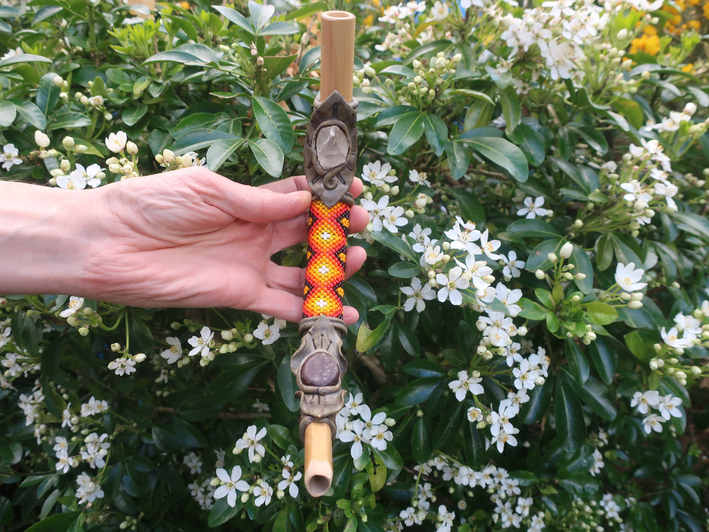 BEADED WOOD SMALL TEPI - BRAZILIAN