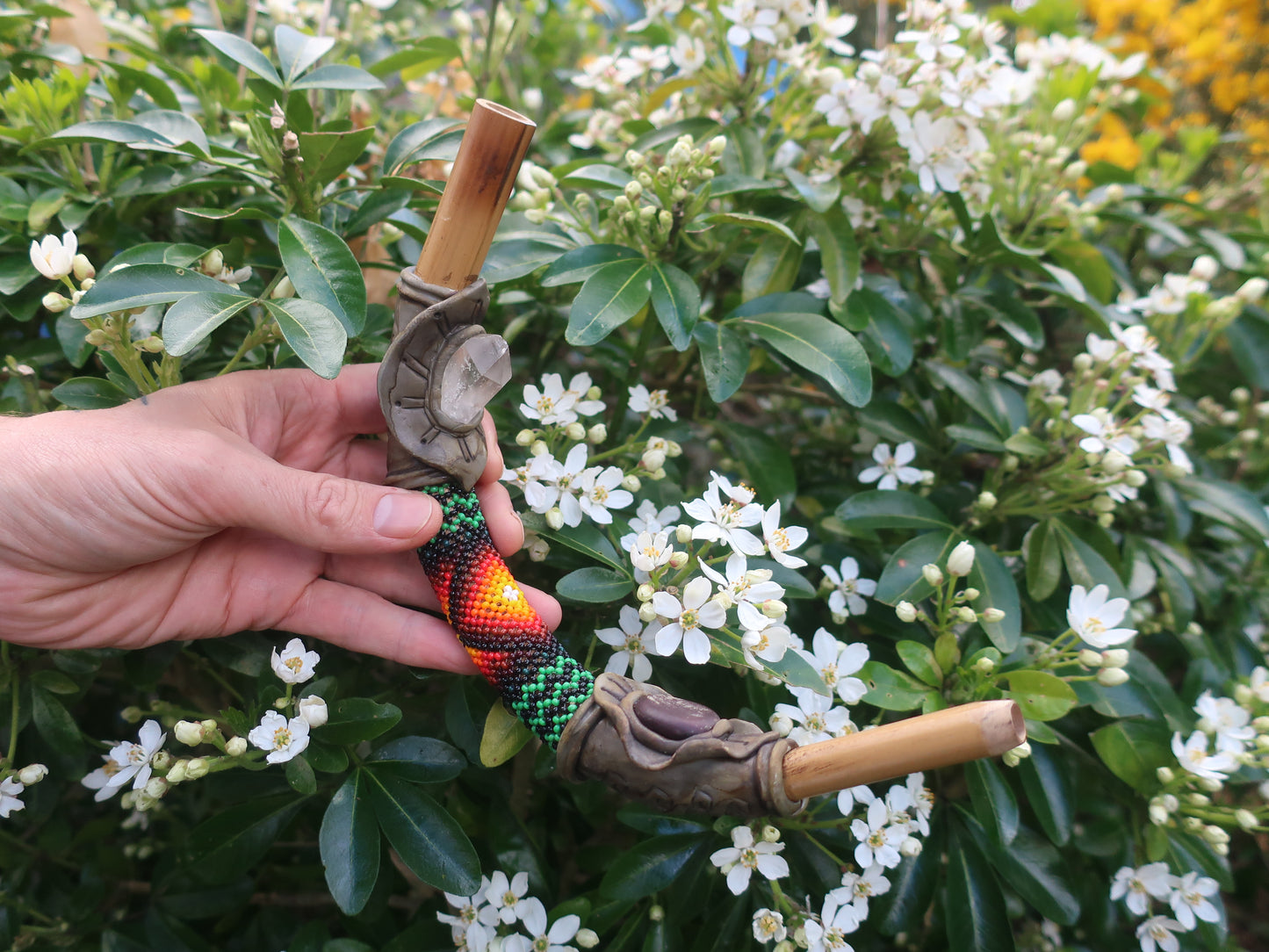 BEADED WOOD TEPI - BRAZILIAN
