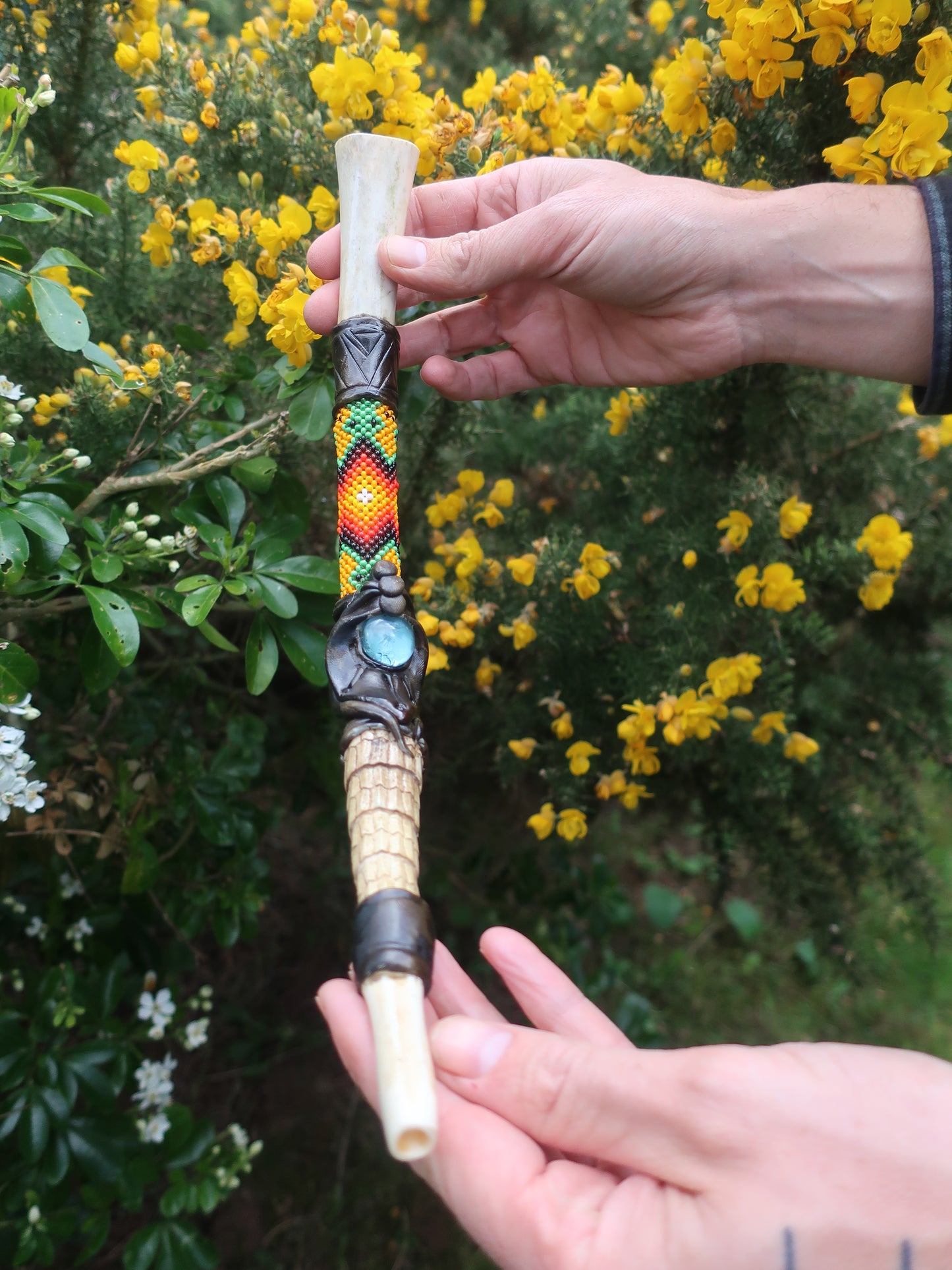 BEADED BONE TEPI - BRAZILIAN