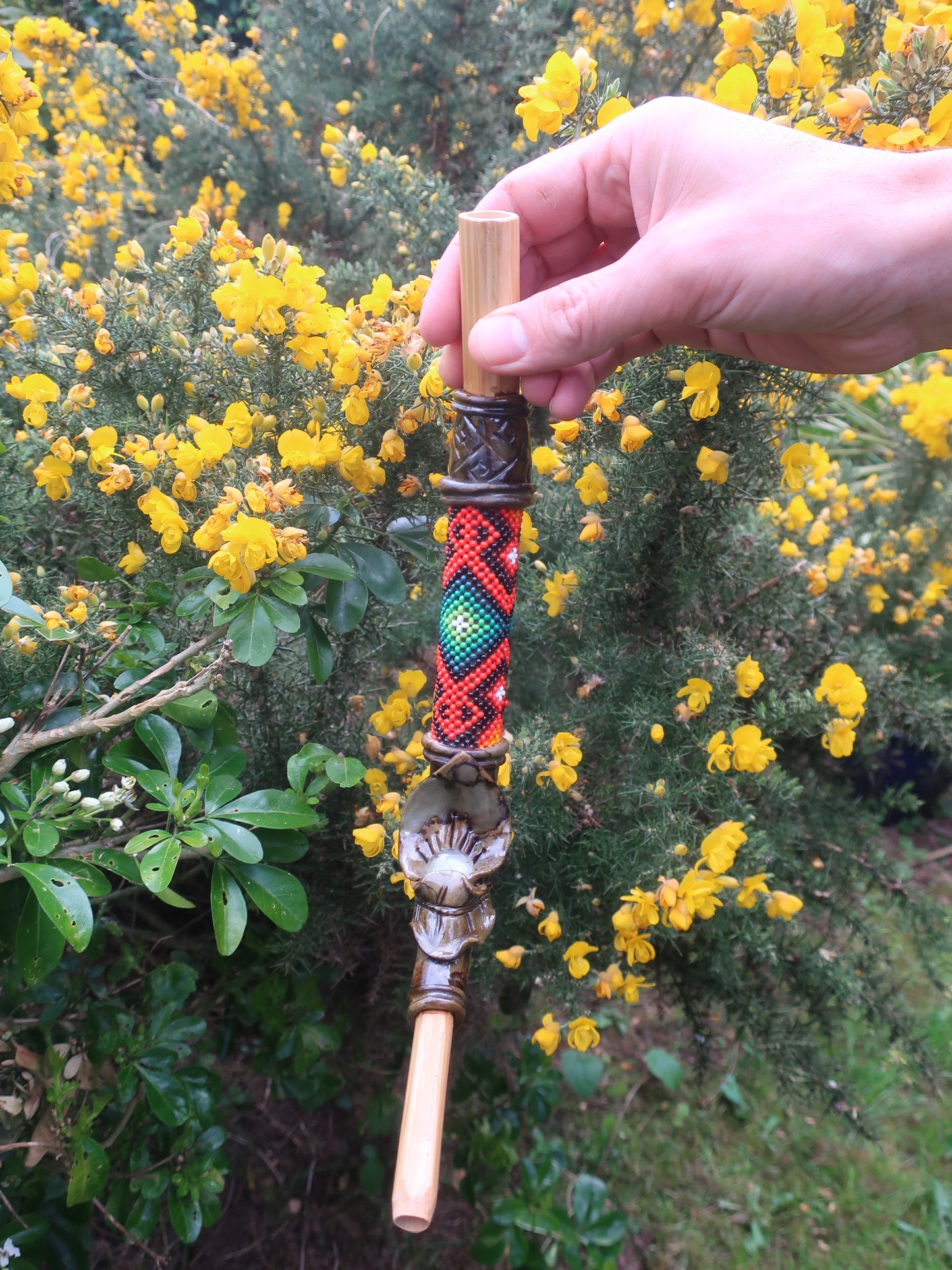 BEADED BAMBOO TEPI - BRAZILIAN