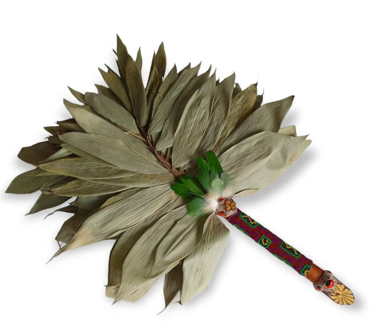 "Authentic Shipibo Chakapa, crafted from natural Amazonian materials, a sacred tool for spiritual rituals and healing journeys."