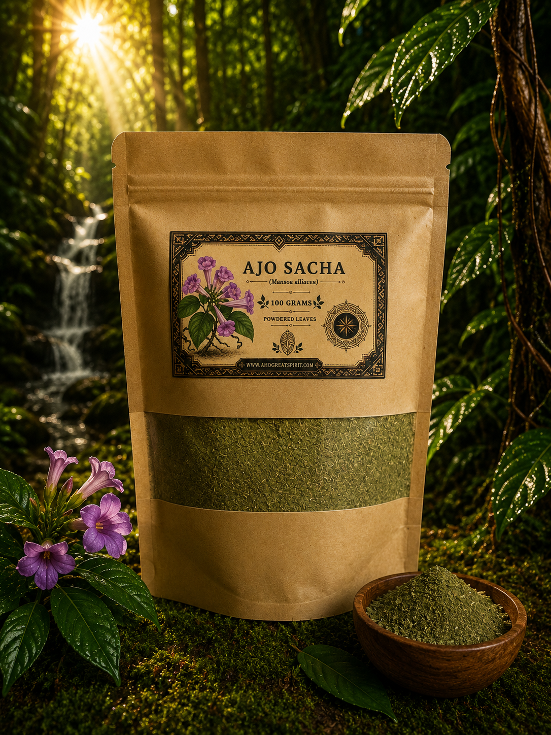 Ajo Sacha leaves  (Mansoa alliacea)