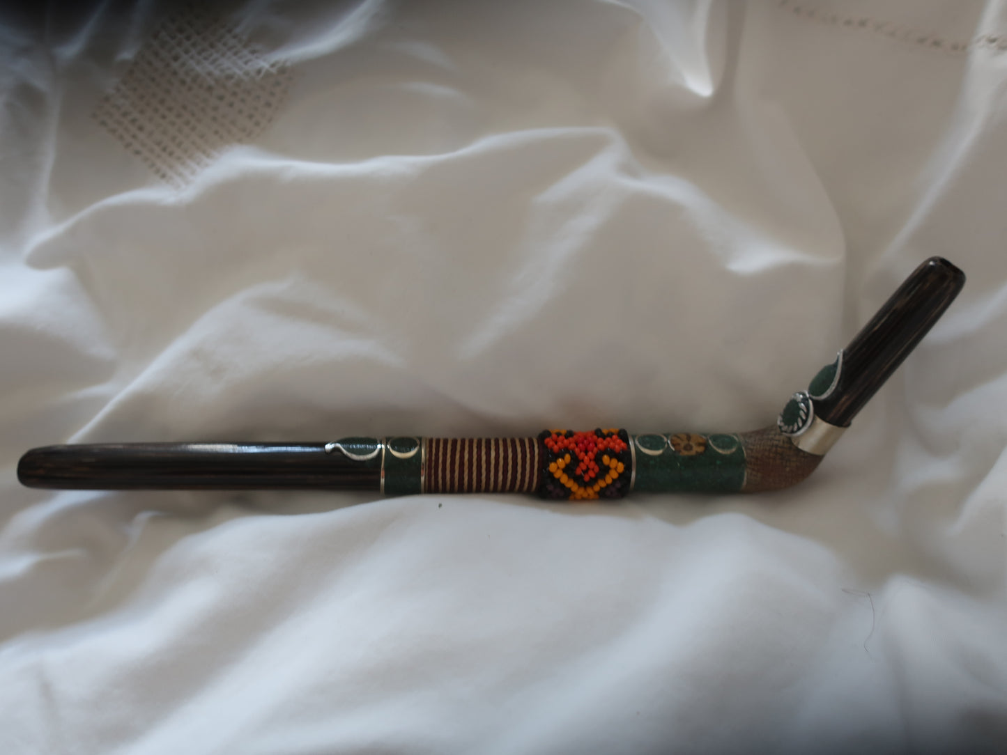 Tepi Hapé Snuff Applicator Shipibo Glass Beaded Design