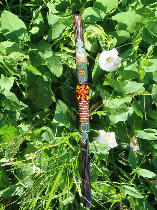 Tepi Hapé Snuff Applicator Shipibo Glass Beaded Design