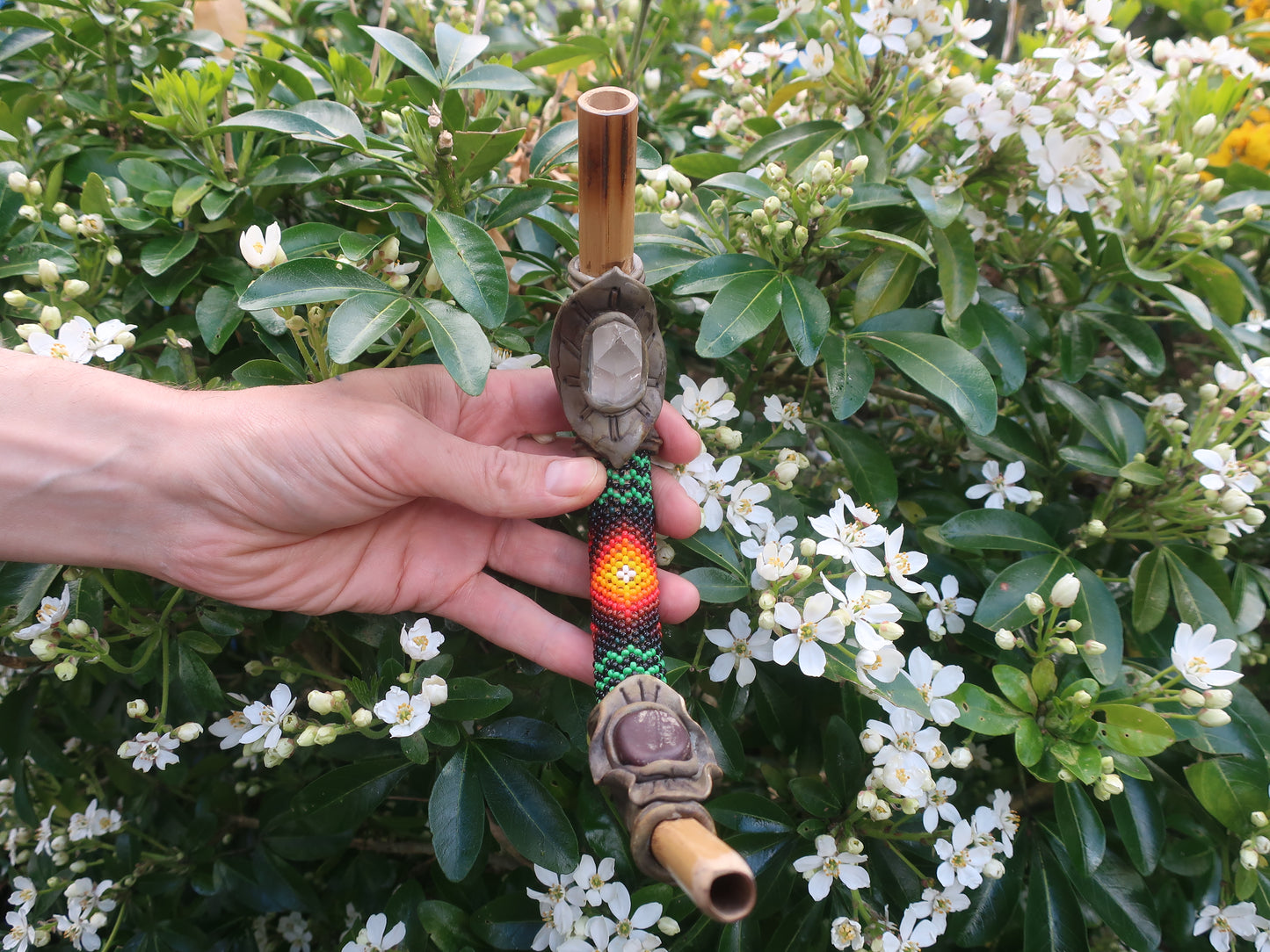 BEADED WOOD TEPI - BRAZILIAN