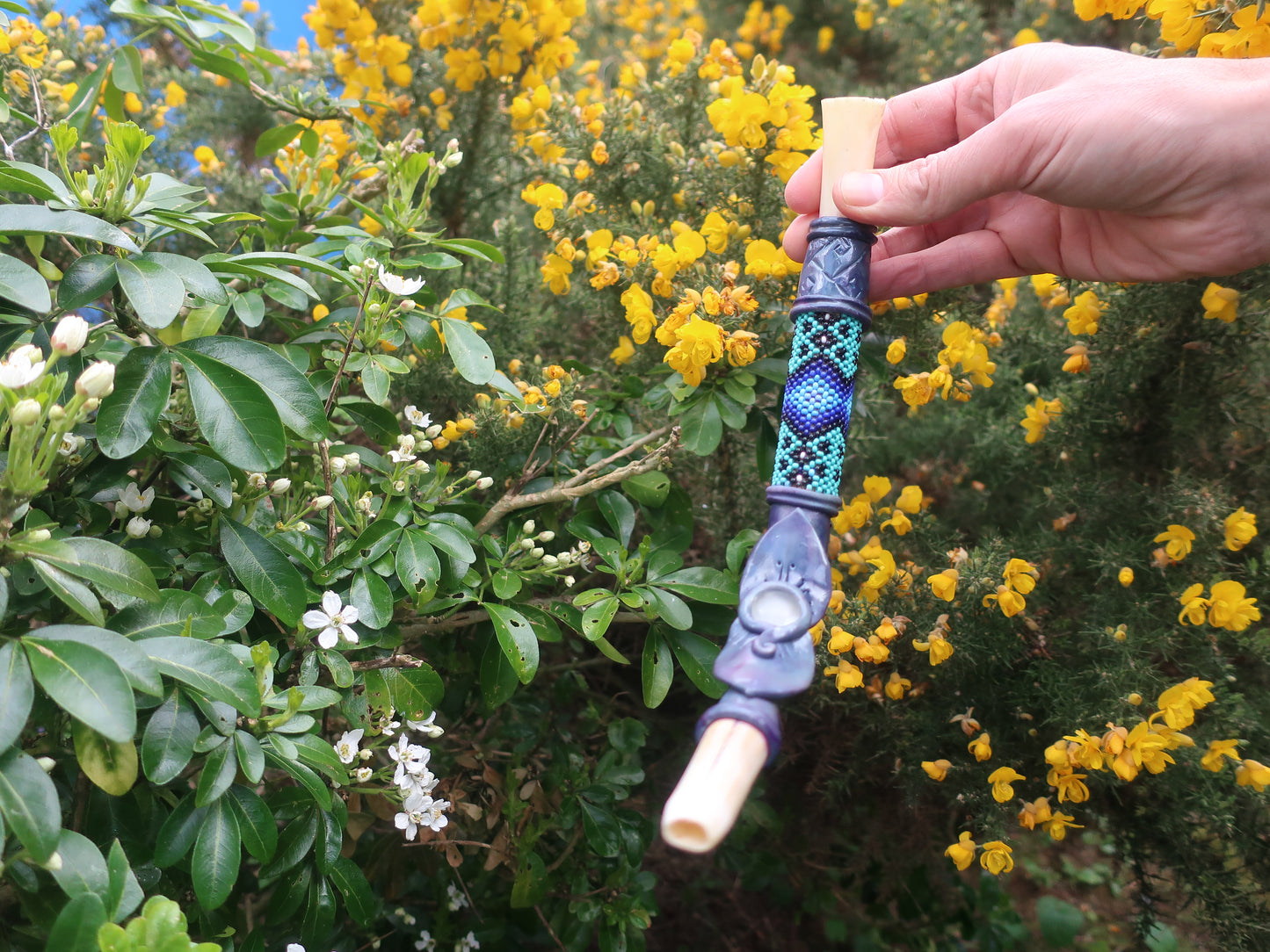BEADED BONE TEPI - BRAZILIAN