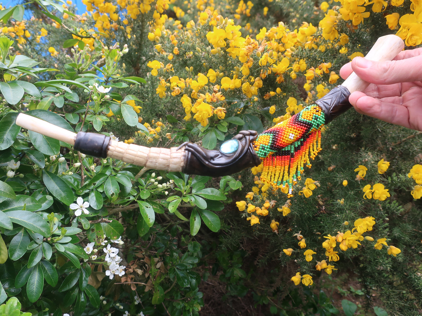 BEADED BONE TEPI - BRAZILIAN