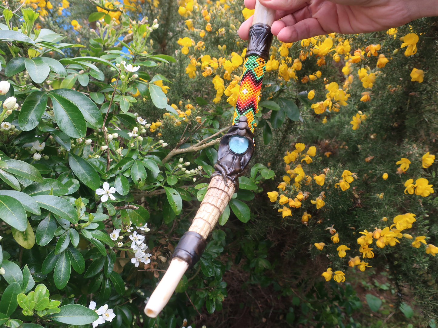 BEADED BONE TEPI - BRAZILIAN
